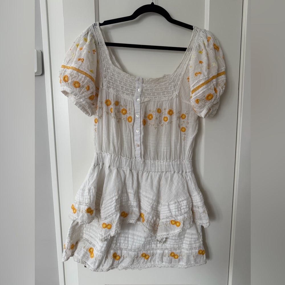 LoveShackFancy Bentley Floral Lace Dress